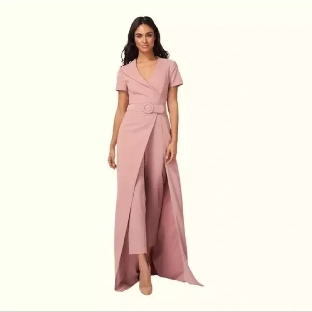 Elegant Pink Wrap Jumpsuit